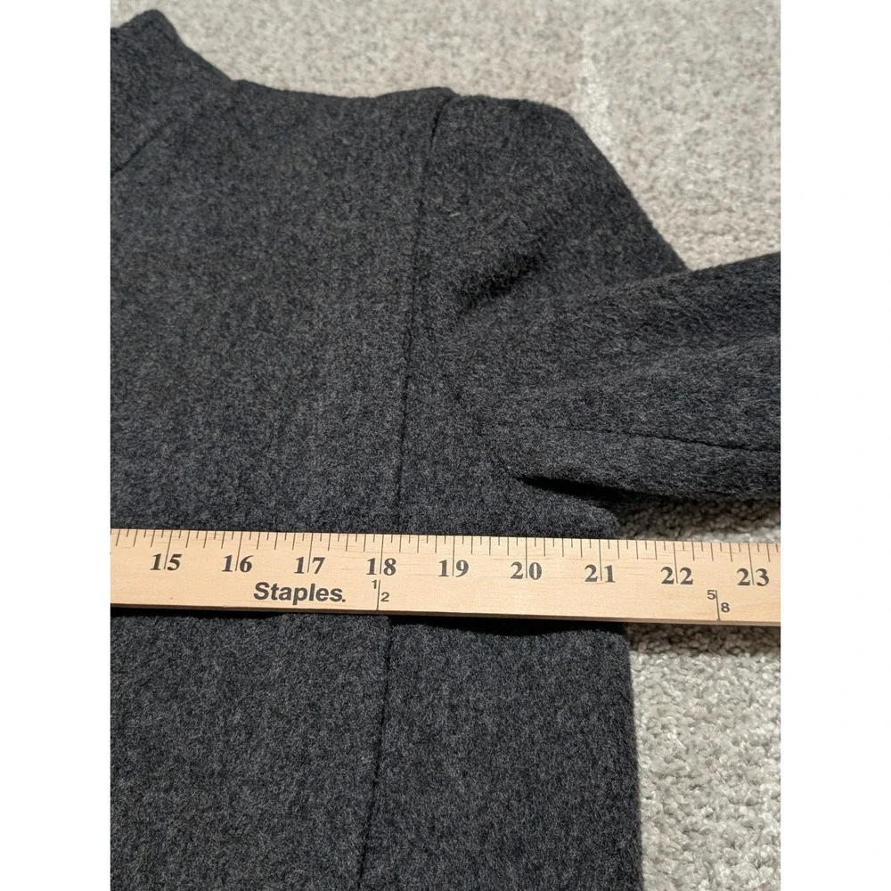 Vintage Saxton Made USA Hall Pure Virgin Wool Gray Long Coat Winter Overcoat M-L